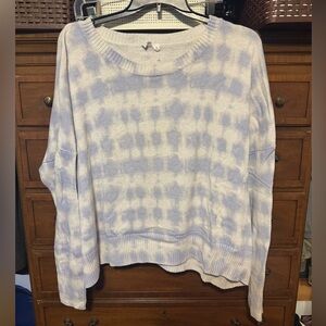 Gap blue and white tye dye sweater XL